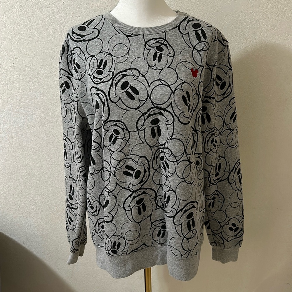 Disney Mickey Mouse All Over Crewneck Sweater